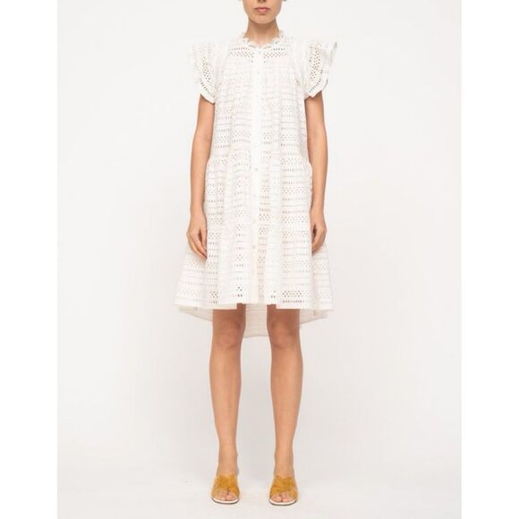 Sea New York Dresses & Skirts - SEA New York Lina Eyelet Tunic Dress | Cream